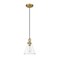 Z-Lite Harper 1 Light Pendant, Rubbed Brass & Clear 3034P8-RB - alternate 4